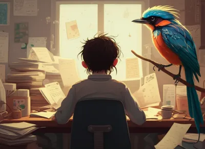 Illustration preoccupied - Image 1