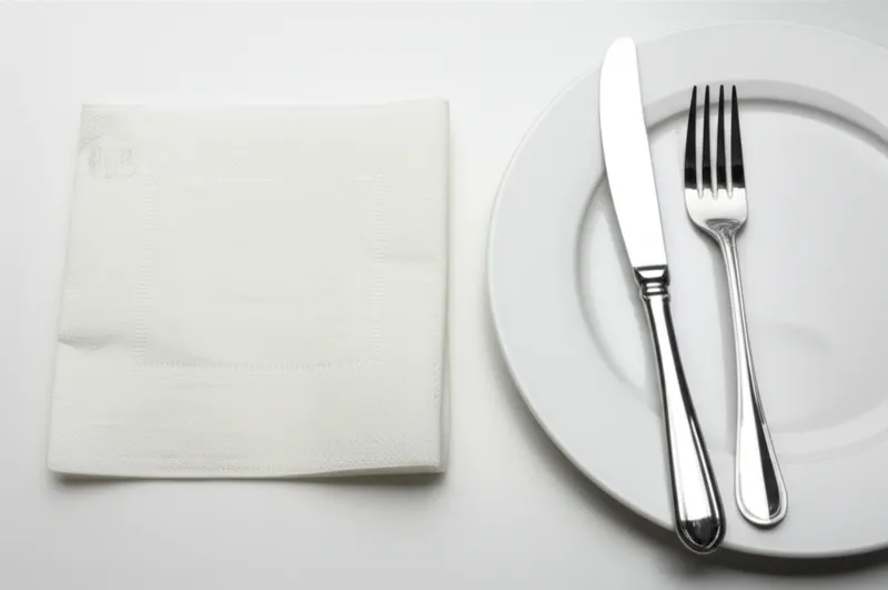 Illustration visuelle du mot « serviette » - Serviette (de table)