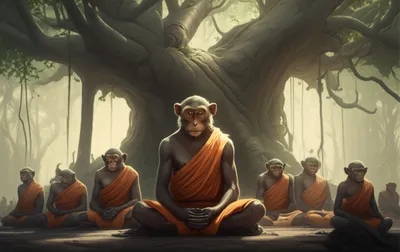 Illustration monks - Image 1