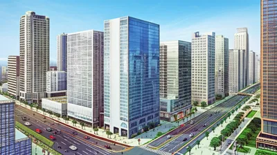 Illustration downtown