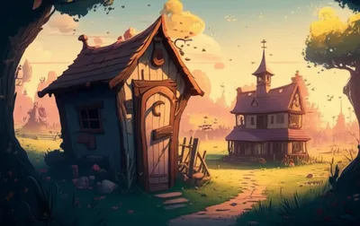 Illustration outhouses - Image 1