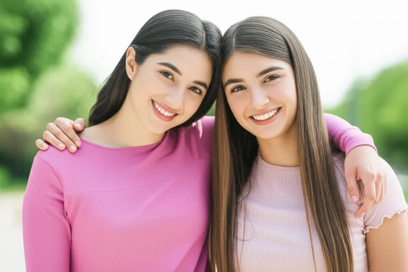 Ilustración visual de la palabra "sister" - Hermana