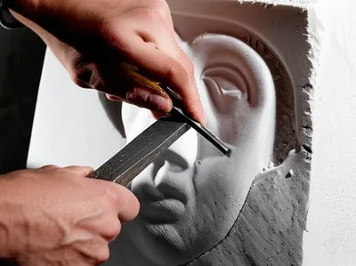 Illustration sculpted