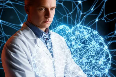 Illustration neuroscientist