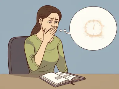 Illustration yawned - Image 1