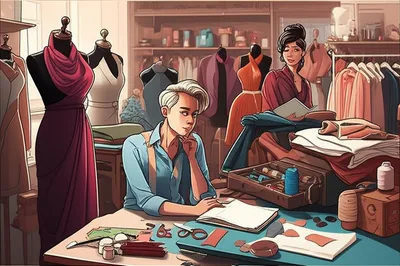 Illustration couturier - Image 1