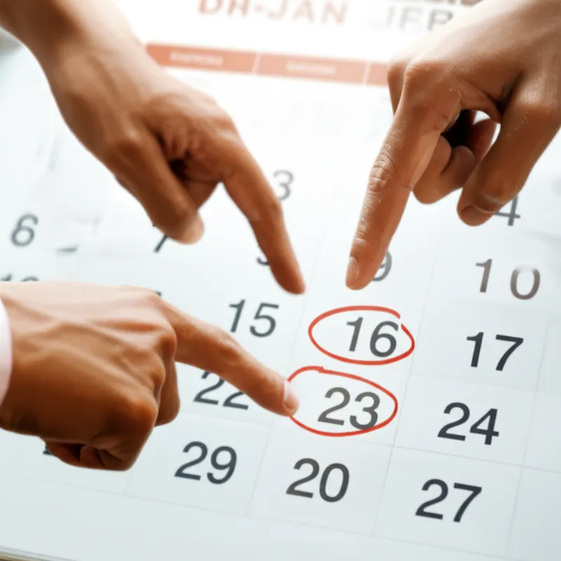 Ilustración visual de la palabra "appointed" - Fijar, determinar