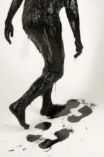 单词"pitched"的视觉插图 - 涂沥青，覆盖沥青
