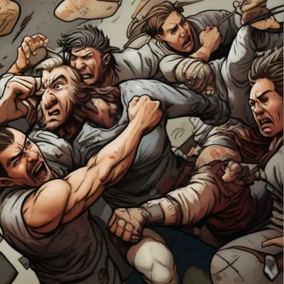 Illustration scuffles