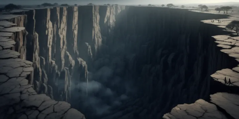 Illustration visuelle du mot « swallow » - Abîme, gouffre