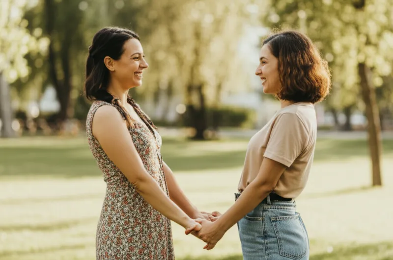 Illustration visuelle du mot « les » - Lesbienne