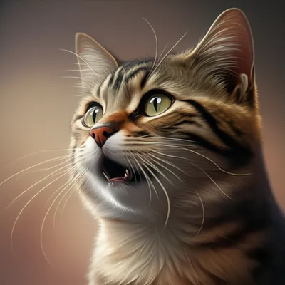 Illustration meowing - Image 1