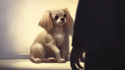 Illustration cowering - Image 1