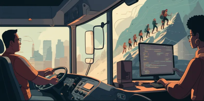 Illustration visuelle du mot « drivers » - Conducteurs, pilotes