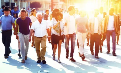 Illustration congregating