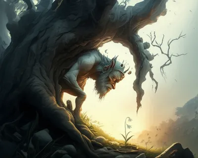 Illustration stooping - Image 1