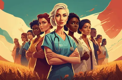 Illustration countrywomen