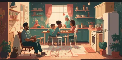 Illustration households