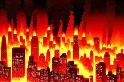 Illustration conflagration