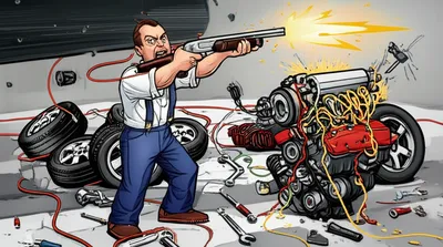 Illustration shotgunned - Image 1