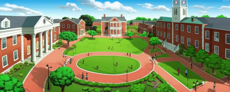 Ilustración visual de la palabra "campus" - Campus, recinto