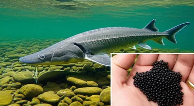 Illustration sturgeons