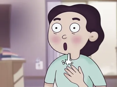 Illustration hiccupping