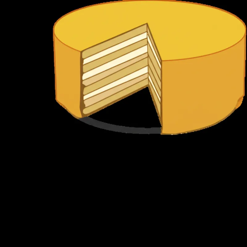 Illustration visuelle du mot « tranche » - Tranche, section, portion