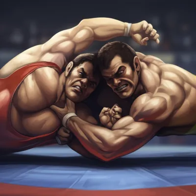 Illustration wrestler