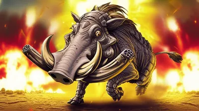 Illustration warthog - Image 1