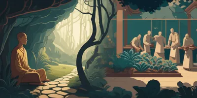 Illustration monks - Image 1