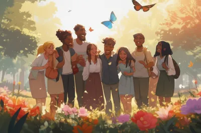 Illustration cheerfulness