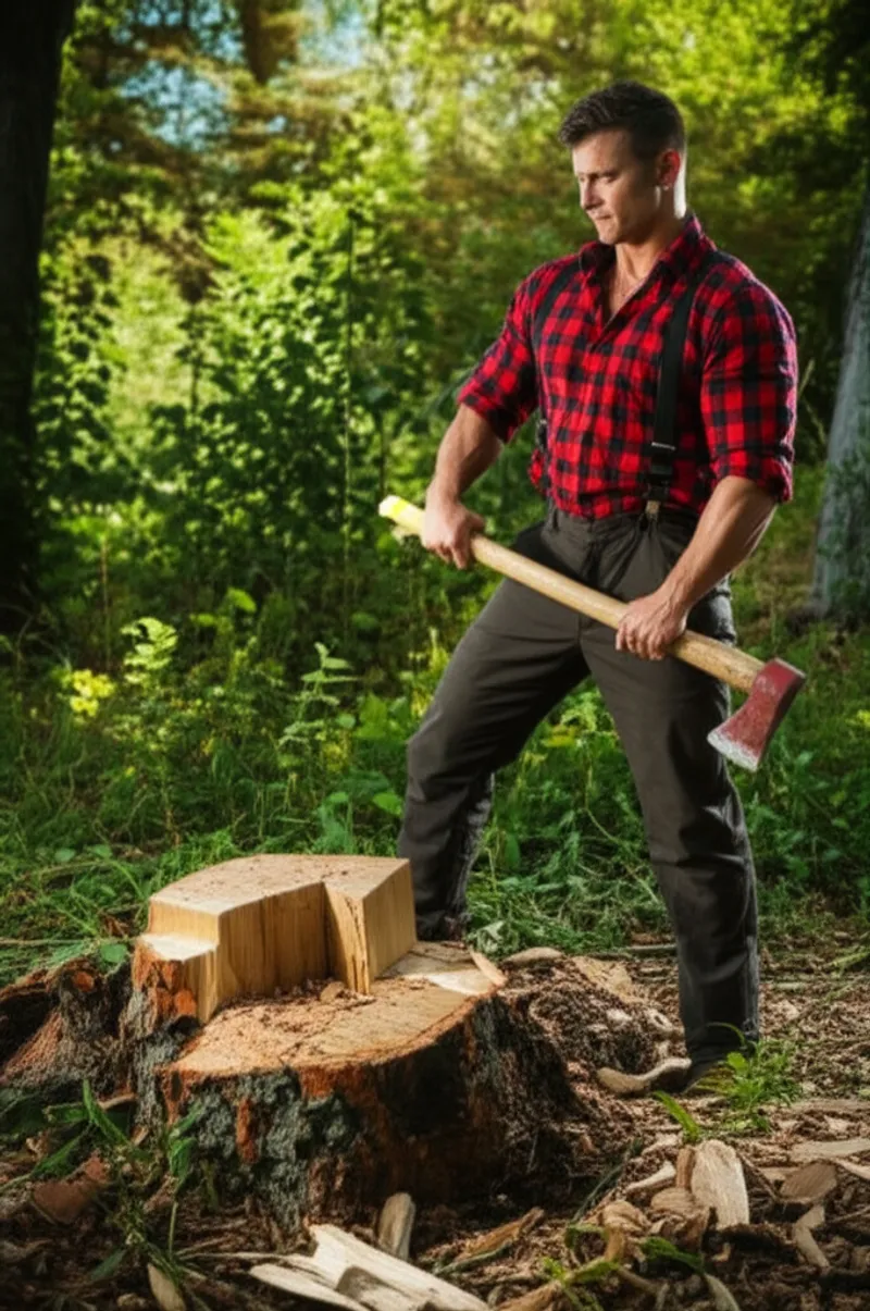 Illustration visuelle du mot « lumberjacks » - Bûcherons