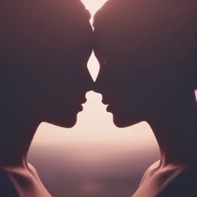 Illustration kissing - Image 1