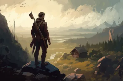 Illustration frontiersman