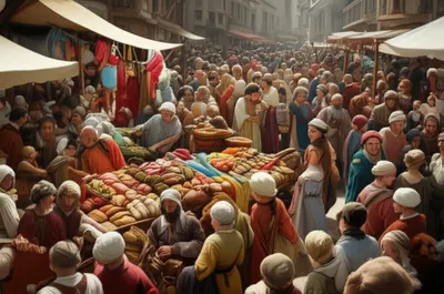 Illustration thronging