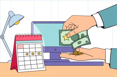 Illustration paycheck