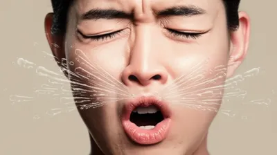 Illustration sneezing - Image 1