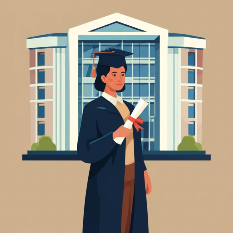 Illustration visuelle du mot « graduate » - Diplômé, licencié