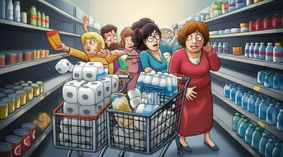 Illustration panic-buying - Image 1