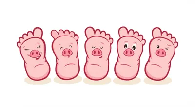 Illustration piggies - Image 1