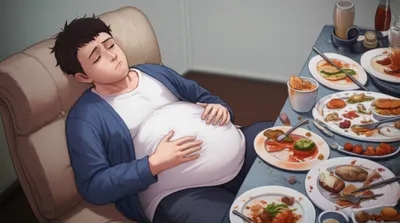 Illustration overeats - Image 1