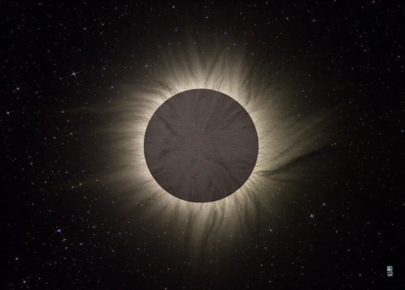 Ilustración visual de la palabra "coronas" - Corona solar