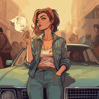 Illustration hussy - Image 1