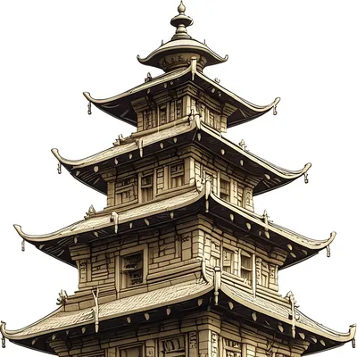 Illustration pagoda - Image 1