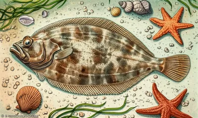 Illustration flounder - Image 1