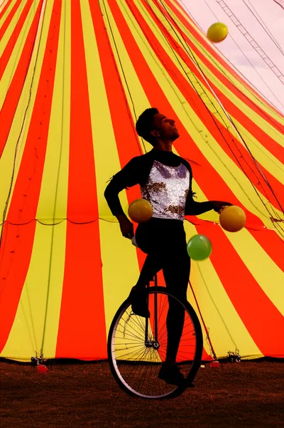 Illustration unicycles