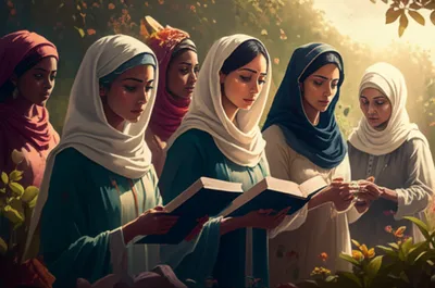 Illustration nuns - Image 1