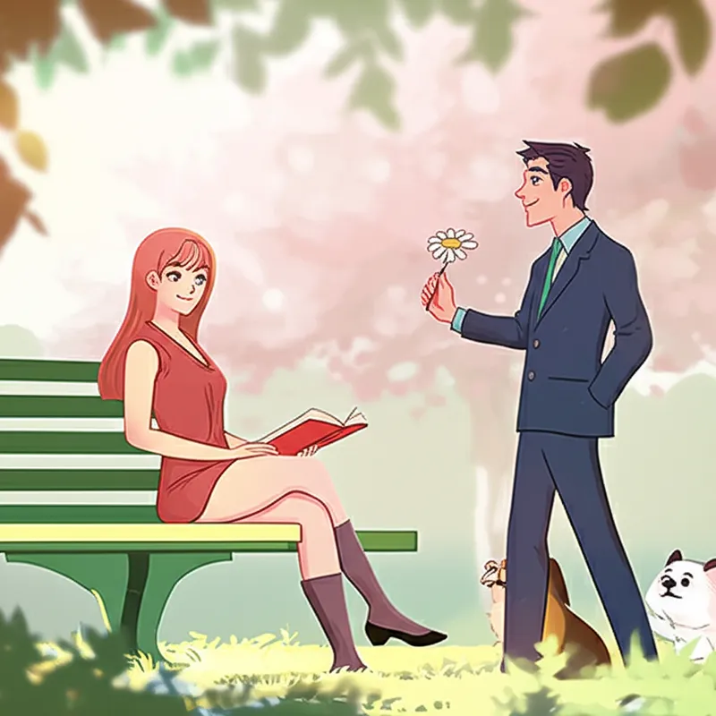 Illustration visuelle de amours: Flirt, flirtation - Image 2