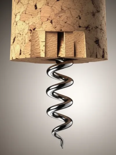 Illustration corkscrew - Image 1